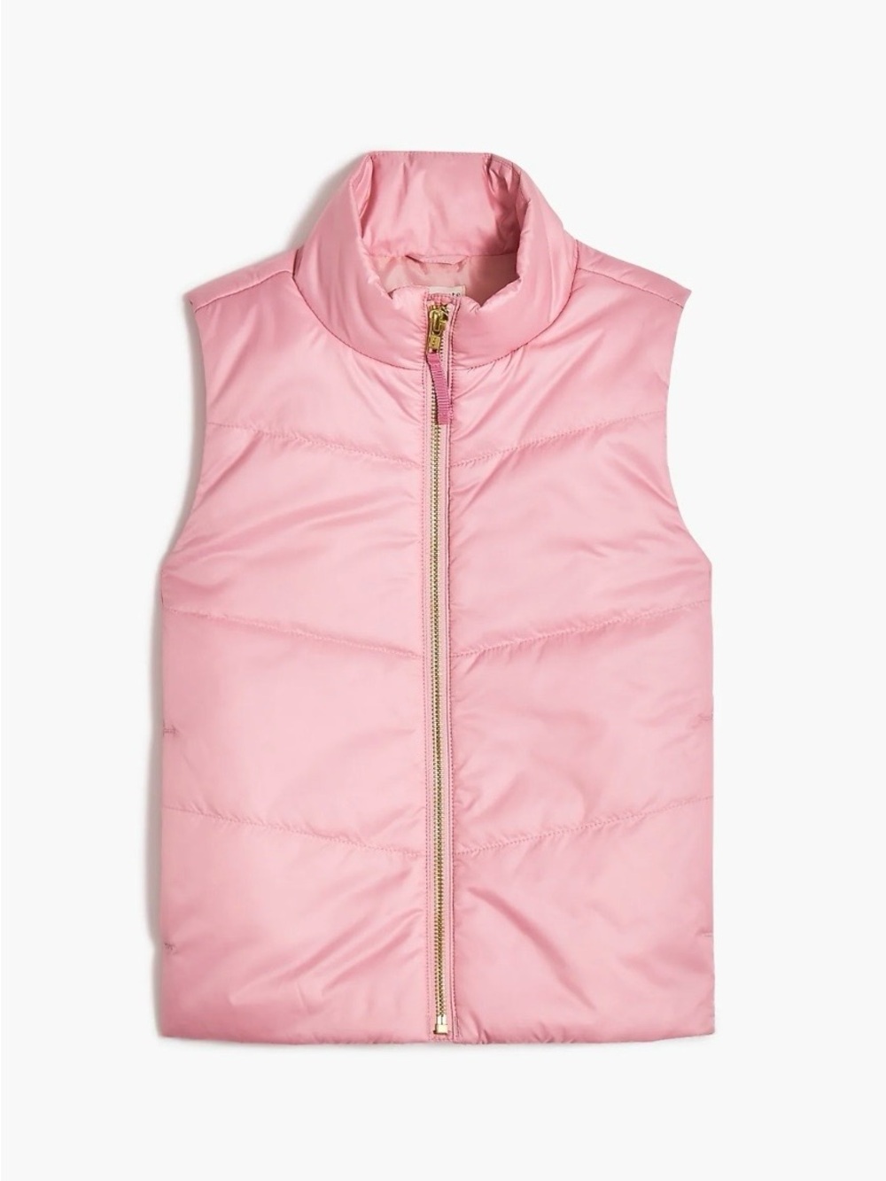 Crewcuts Vest Girls 10-11 Frosty Pink Quilted Puffer Zip Sleeveless Warm Layer‎